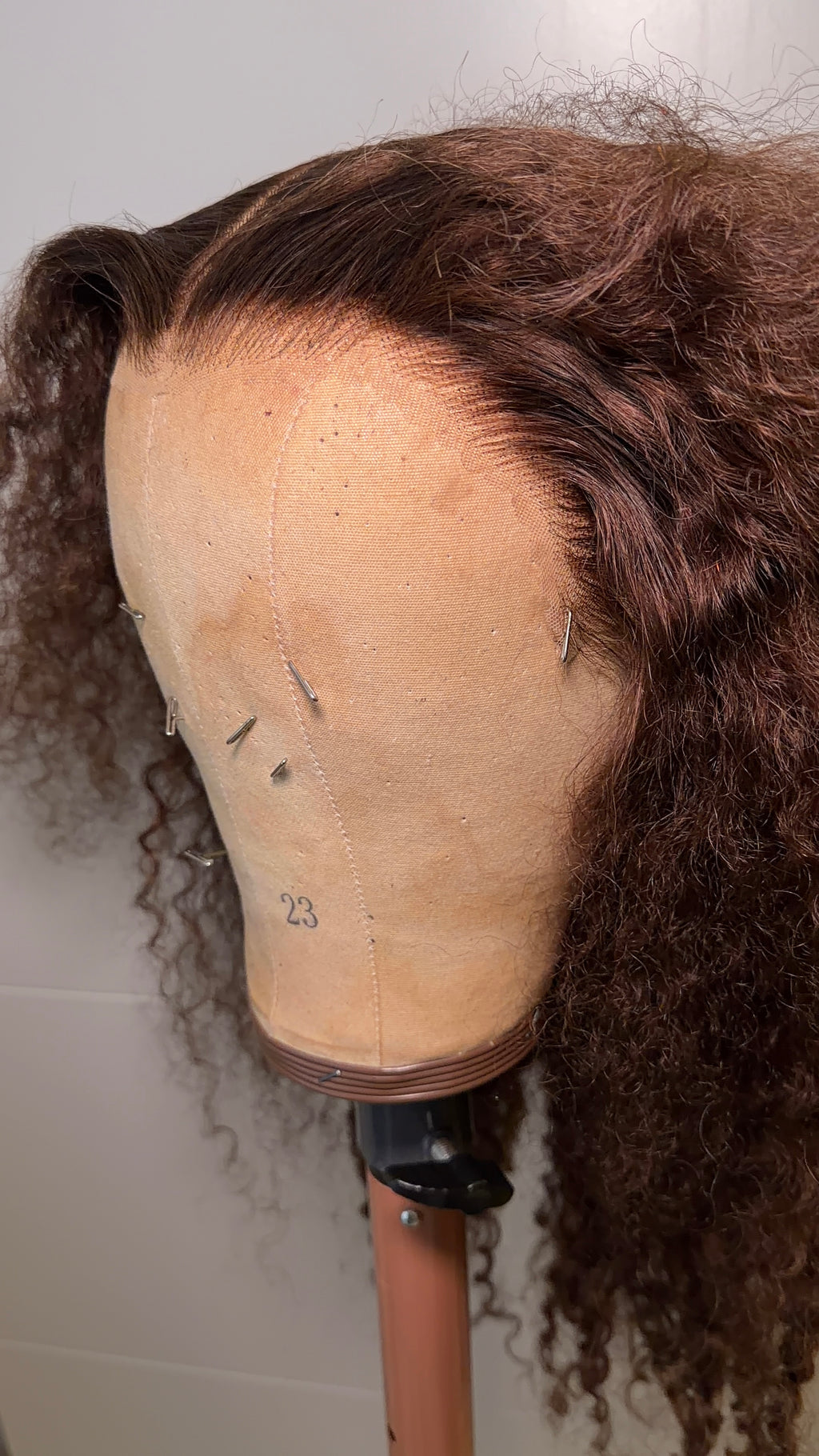 Brown Burmese Curly Wig