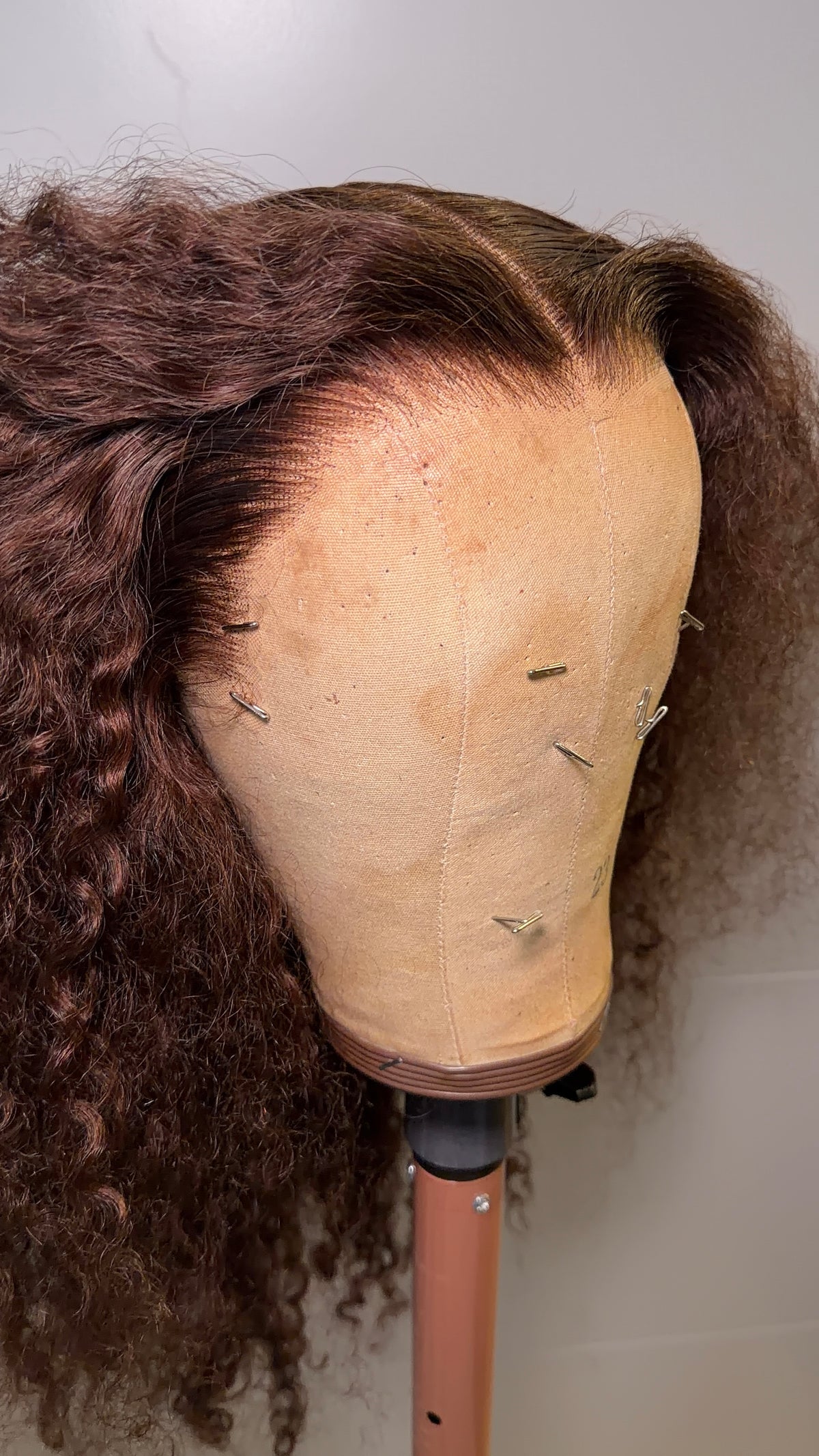 Brown Burmese Curly Wig