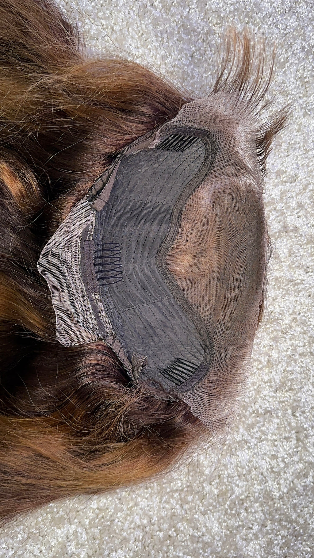 Brown Highlighted Straight Wig